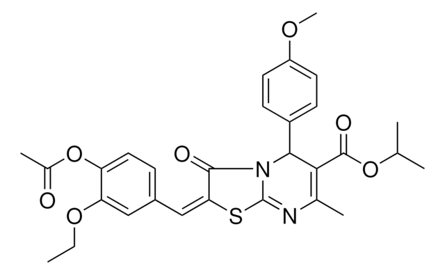 ISOPROPYL (2E)-2-[4-(ACETYLOXY)-3-ETHOXYBENZYLIDENE]-5-(4-METHOXYPHENYL)-7-METHYL-3-OXO-2,3-DIHYDRO-5H-[1,3]THIAZOLO[3,2-A]PYRIMIDINE-6-CARBOXYLATE AldrichCPR