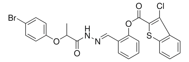 2-((E)-{2-[2-(4-BROMOPHENOXY)PROPANOYL]HYDRAZONO}METHYL)PHENYL 3-CHLORO-1-BENZOTHIOPHENE-2-CARBOXYLATE AldrichCPR