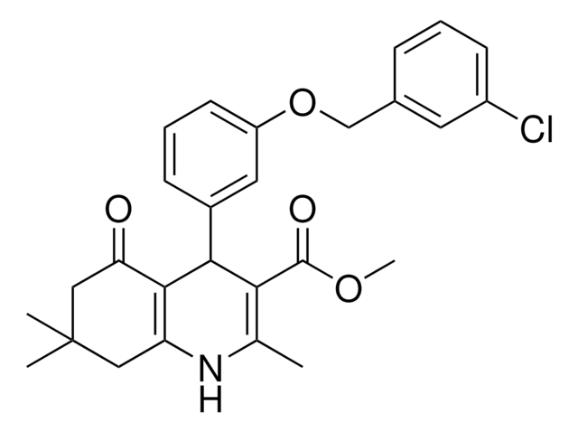 METHYL 4-{3-[(3-CHLOROBENZYL)OXY]PHENYL}-2,7,7-TRIMETHYL-5-OXO-1,4,5,6,7,8-HEXAHYDRO-3-QUINOLINECARBOXYLATE AldrichCPR