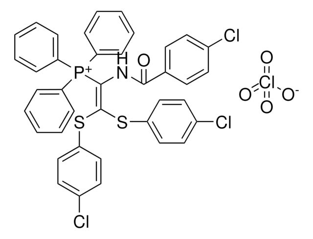 {1-[(4-CHLOROBENZOYL)AMINO]-2,2-BIS[(4-CHLOROPHENYL)SULFANYL]VINYL}(TRIPHENYL)PHOSPHONIUM PERCHLORATE AldrichCPR