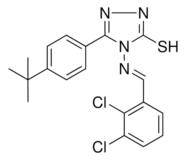 5-(4-TERT-BUTYLPHENYL)-4-{[(E)-(2,3-DICHLOROPHENYL)METHYLIDENE]AMINO}-4H-1,2,4-TRIAZOL-3-YL HYDROSULFIDE AldrichCPR