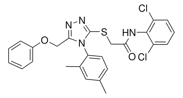 N-(2,6-DICHLOROPHENYL)-2-{[4-(2,4-DIMETHYLPHENYL)-5-(PHENOXYMETHYL)-4H-1,2,4-TRIAZOL-3-YL]SULFANYL}ACETAMIDE AldrichCPR