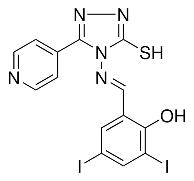 2,4-DIIODO-6-(((3-(4-PYRIDINYL)-5-SULFANYL-4H-1,2,4-TRIAZOL-4-YL)IMINO)ME)PHENOL AldrichCPR