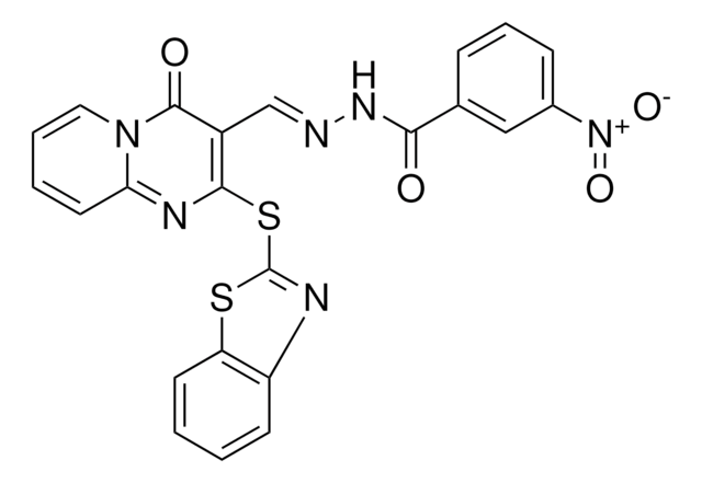 N'-{(E)-[2-(1,3-BENZOTHIAZOL-2-YLSULFANYL)-4-OXO-4H-PYRIDO[1,2-A]PYRIMIDIN-3-YL]METHYLIDENE}-3-NITROBENZOHYDRAZIDE AldrichCPR