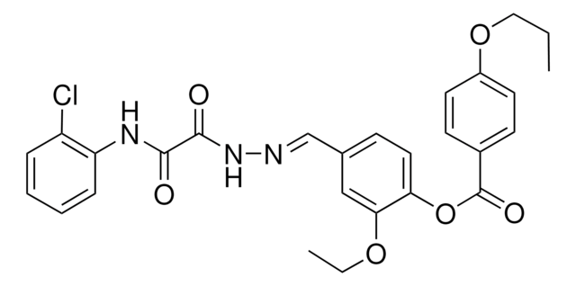 4-((E)-{[(2-CHLOROANILINO)(OXO)ACETYL]HYDRAZONO}METHYL)-2-ETHOXYPHENYL 4-PROPOXYBENZOATE AldrichCPR