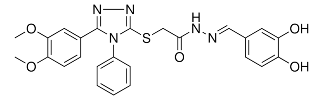 N'-[(E)-(3,4-DIHYDROXYPHENYL)METHYLIDENE]-2-{[5-(3,4-DIMETHOXYPHENYL)-4-PHENYL-4H-1,2,4-TRIAZOL-3-YL]SULFANYL}ACETOHYDRAZIDE AldrichCPR