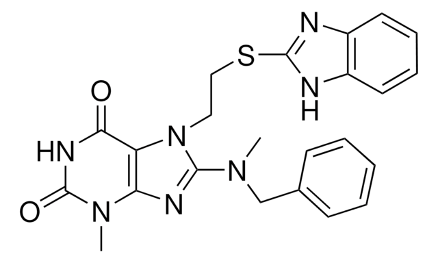 7-[2-(1H-BENZIMIDAZOL-2-YLSULFANYL)ETHYL]-8-[BENZYL(METHYL)AMINO]-3-METHYL-3,7-DIHYDRO-1H-PURINE-2,6-DIONE AldrichCPR