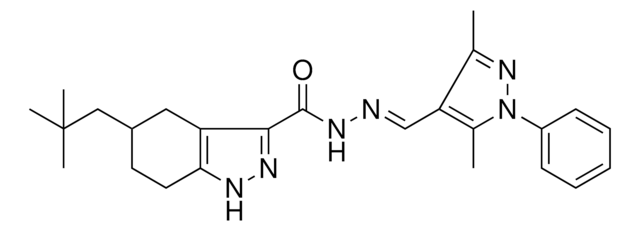 N'-[(E)-(3,5-DIMETHYL-1-PHENYL-1H-PYRAZOL-4-YL)METHYLIDENE]-5-NEOPENTYL-4,5,6,7-TETRAHYDRO-1H-INDAZOLE-3-CARBOHYDRAZIDE AldrichCPR