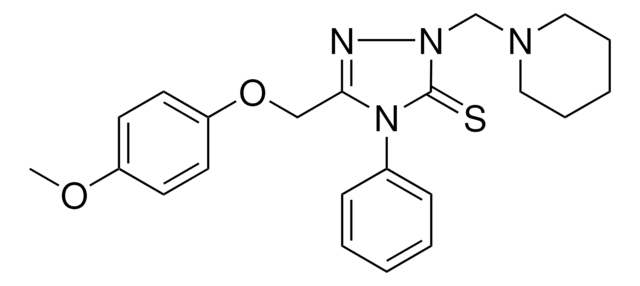 5-[(4-METHOXYPHENOXY)METHYL]-4-PHENYL-2-(1-PIPERIDINYLMETHYL)-2,4-DIHYDRO-3H-1,2,4-TRIAZOLE-3-THIONE AldrichCPR