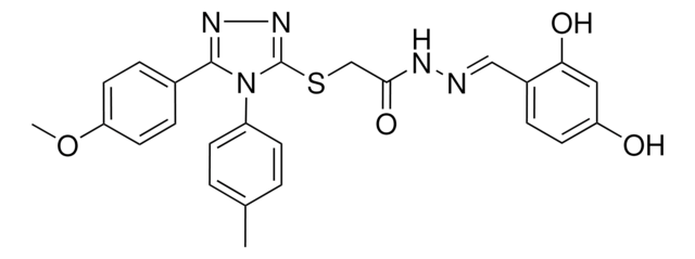 N'-[(E)-(2,4-DIHYDROXYPHENYL)METHYLIDENE]-2-{[5-(4-METHOXYPHENYL)-4-(4-METHYLPHENYL)-4H-1,2,4-TRIAZOL-3-YL]SULFANYL}ACETOHYDRAZIDE AldrichCPR