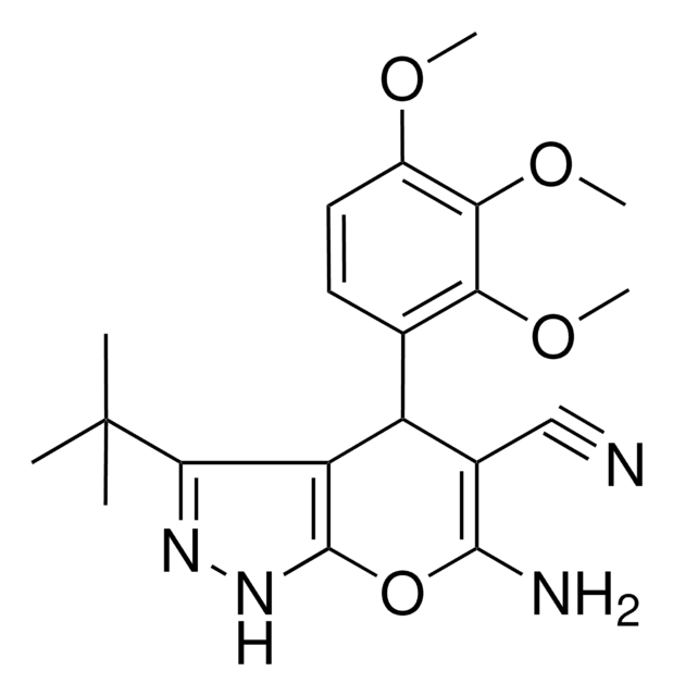 6-AMINO-3-TERT-BUTYL-4-(2,3,4-TRIMETHOXYPHENYL)-1,4-DIHYDROPYRANO[2,3-C]PYRAZOLE-5-CARBONITRILE AldrichCPR