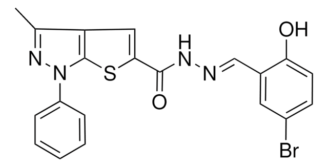 N'-[(E)-(5-BROMO-2-HYDROXYPHENYL)METHYLIDENE]-3-METHYL-1-PHENYL-1H-THIENO[2,3-C]PYRAZOLE-5-CARBOHYDRAZIDE AldrichCPR