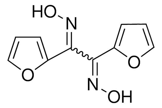 (2,2&#8242;)-Furildioxime for spectrophotometric det. of Au(II), Co(II), Cu(II), Ni(II), Pd(II), Re(VII), U(VI), &#8805;97.0% (sum of isomers, HPLC)