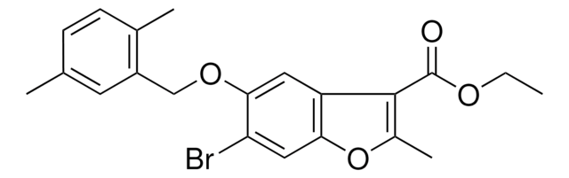 ETHYL 6-BROMO-5-((2,5-DIMETHYLBENZYL)OXY)-2-METHYL-1-BENZOFURAN-3-CARBOXYLATE AldrichCPR