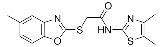 N-(4,5-DIMETHYL-1,3-THIAZOL-2-YL)-2-[(5-METHYL-1,3-BENZOXAZOL-2-YL)SULFANYL]ACETAMIDE AldrichCPR