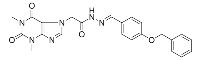 N'-{(E)-[4-(BENZYLOXY)PHENYL]METHYLIDENE}-2-(1,3-DIMETHYL-2,6-DIOXO-1,2,3,6-TETRAHYDRO-7H-PURIN-7-YL)ACETOHYDRAZIDE AldrichCPR