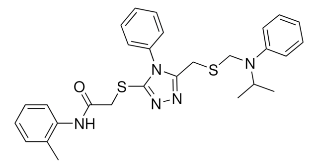 2-{[5-({[(ISOPROPYLANILINO)METHYL]SULFANYL}METHYL)-4-PHENYL-4H-1,2,4-TRIAZOL-3-YL]SULFANYL}-N-(2-METHYLPHENYL)ACETAMIDE AldrichCPR