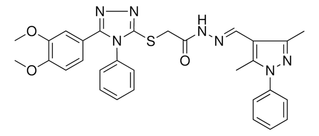 2-{[5-(3,4-DIMETHOXYPHENYL)-4-PHENYL-4H-1,2,4-TRIAZOL-3-YL]SULFANYL}-N'-[(E)-(3,5-DIMETHYL-1-PHENYL-1H-PYRAZOL-4-YL)METHYLIDENE]ACETOHYDRAZIDE AldrichCPR