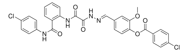 4-((E)-{[{2-[(4-CHLOROANILINO)CARBONYL]ANILINO}(OXO)ACETYL]HYDRAZONO}METHYL)-2-METHOXYPHENYL 4-CHLOROBENZOATE AldrichCPR