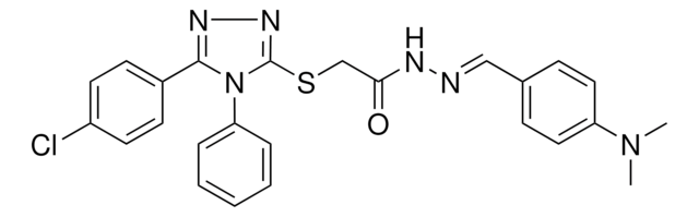 2-{[5-(4-CHLOROPHENYL)-4-PHENYL-4H-1,2,4-TRIAZOL-3-YL]SULFANYL}-N'-{(E)-[4-(DIMETHYLAMINO)PHENYL]METHYLIDENE}ACETOHYDRAZIDE AldrichCPR