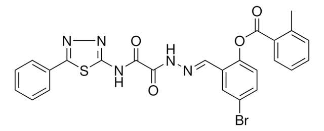 4-BROMO-2-[(E)-({OXO[(5-PHENYL-1,3,4-THIADIAZOL-2-YL)AMINO]ACETYL}HYDRAZONO)METHYL]PHENYL 2-METHYLBENZOATE AldrichCPR