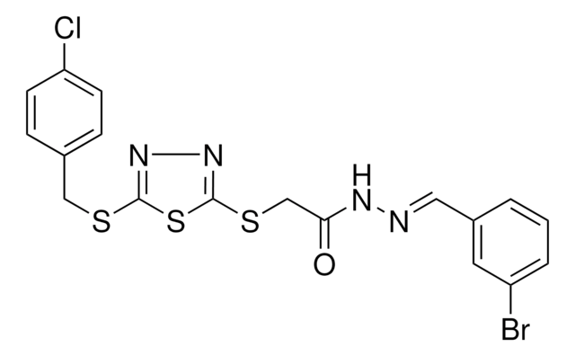 N'-[(E)-(3-BROMOPHENYL)METHYLIDENE]-2-({5-[(4-CHLOROBENZYL)SULFANYL]-1,3,4-THIADIAZOL-2-YL}SULFANYL)ACETOHYDRAZIDE AldrichCPR