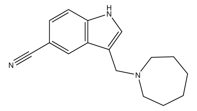 3-(azepan-1-ylmethyl)-1H-indole-5-carbonitrile AldrichCPR