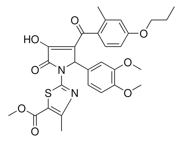 METHYL 2-[2-(3,4-DIMETHOXYPHENYL)-4-HYDROXY-3-(2-METHYL-4-PROPOXYBENZOYL)-5-OXO-2,5-DIHYDRO-1H-PYRROL-1-YL]-4-METHYL-1,3-THIAZOLE-5-CARBOXYLATE AldrichCPR