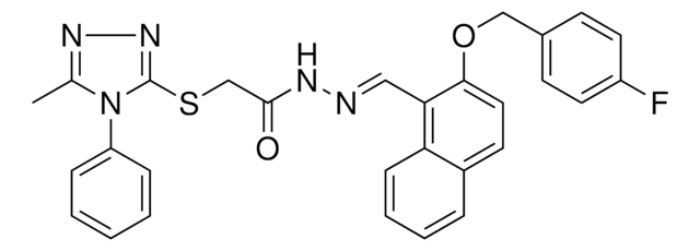 N'-((E)-{2-[(4-FLUOROBENZYL)OXY]-1-NAPHTHYL}METHYLIDENE)-2-[(5-METHYL-4-PHENYL-4H-1,2,4-TRIAZOL-3-YL)SULFANYL]ACETOHYDRAZIDE AldrichCPR