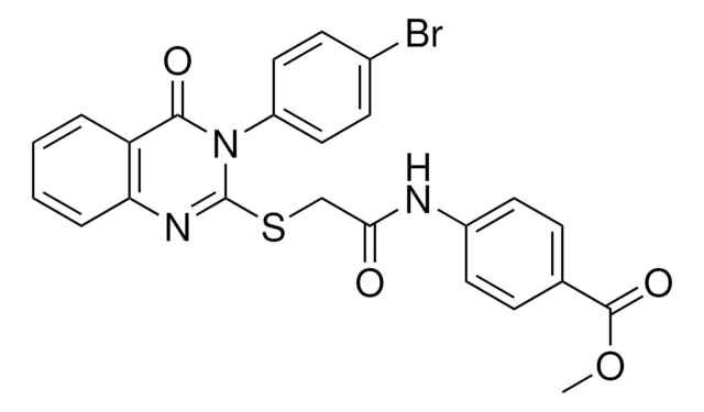 METHYL 4-[({[3-(4-BROMOPHENYL)-4-OXO-3,4-DIHYDRO-2-QUINAZOLINYL]SULFANYL}ACETYL)AMINO]BENZOATE AldrichCPR