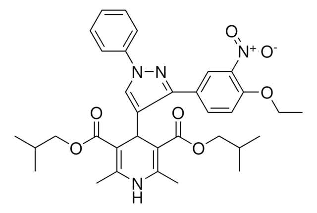 DIISOBUTYL 4-[3-(4-ETHOXY-3-NITROPHENYL)-1-PHENYL-1H-PYRAZOL-4-YL]-2,6-DIMETHYL-1,4-DIHYDRO-3,5-PYRIDINEDICARBOXYLATE AldrichCPR