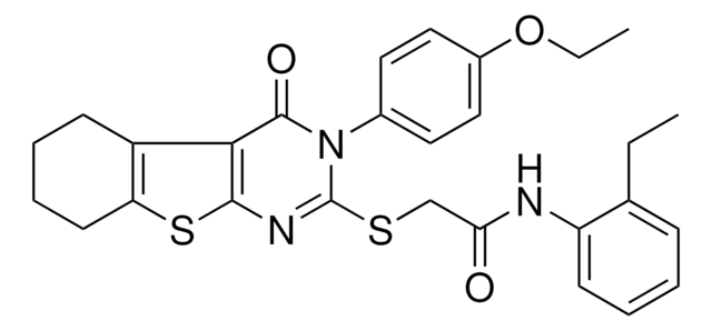 2-{[3-(4-ETHOXYPHENYL)-4-OXO-3,4,5,6,7,8-HEXAHYDRO[1]BENZOTHIENO[2,3-D]PYRIMIDIN-2-YL]SULFANYL}-N-(2-ETHYLPHENYL)ACETAMIDE AldrichCPR