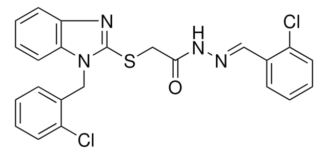 2-{[1-(2-CHLOROBENZYL)-1H-BENZIMIDAZOL-2-YL]SULFANYL}-N'-[(E)-(2-CHLOROPHENYL)METHYLIDENE]ACETOHYDRAZIDE AldrichCPR