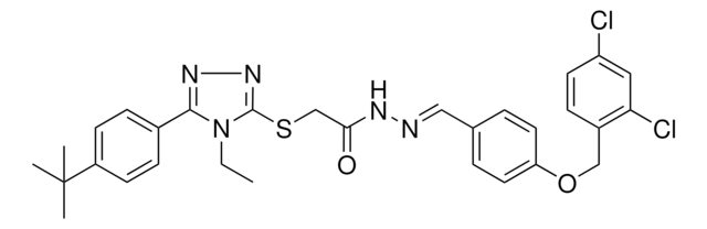 2-{[5-(4-TERT-BUTYLPHENYL)-4-ETHYL-4H-1,2,4-TRIAZOL-3-YL]SULFANYL}-N'-((E)-{4-[(2,4-DICHLOROBENZYL)OXY]PHENYL}METHYLIDENE)ACETOHYDRAZIDE AldrichCPR