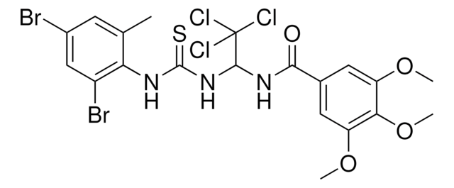 3,4,5-TRIMETHOXY-N-(2,2,2-TRICHLORO-1-{[(2,4-DIBROMO-6-METHYLANILINO)CARBOTHIOYL]AMINO}ETHYL)BENZAMIDE AldrichCPR