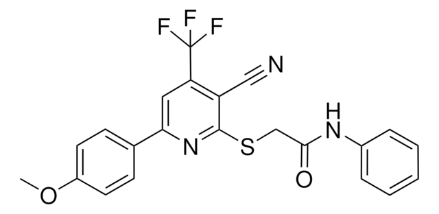 2-{[3-CYANO-6-(4-METHOXYPHENYL)-4-(TRIFLUOROMETHYL)-2-PYRIDINYL]SULFANYL}-N-PHENYLACETAMIDE AldrichCPR