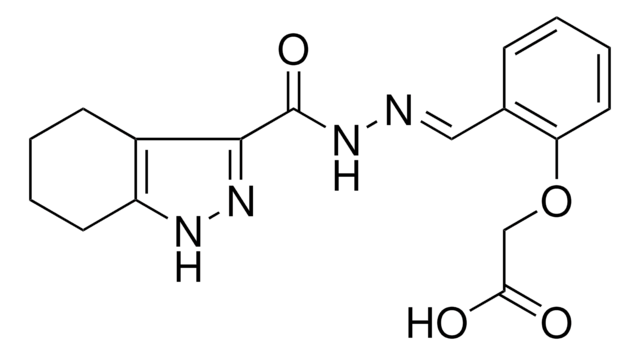 (2-{(E)-[(4,5,6,7-TETRAHYDRO-1H-INDAZOL-3-YLCARBONYL)HYDRAZONO]METHYL}PHENOXY)ACETIC ACID AldrichCPR