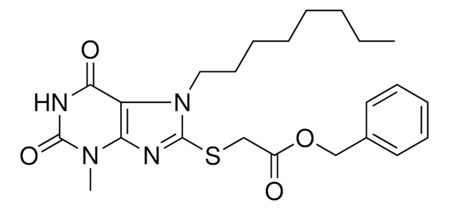 BENZYL ((3-ME-7-OCTYL-2,6-DIOXO-2,3,6,7-TETRAHYDRO-1H-PURIN-8-YL)THIO)ACETATE AldrichCPR