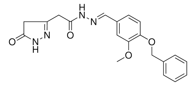 N'-{(E)-[4-(BENZYLOXY)-3-METHOXYPHENYL]METHYLIDENE}-2-(5-OXO-4,5-DIHYDRO-1H-PYRAZOL-3-YL)ACETOHYDRAZIDE AldrichCPR