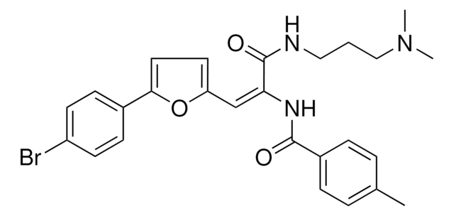 N-[(E)-2-[5-(4-BROMOPHENYL)-2-FURYL]-1-({[3-(DIMETHYLAMINO)PROPYL]AMINO}CARBONYL)ETHENYL]-4-METHYLBENZAMIDE AldrichCPR