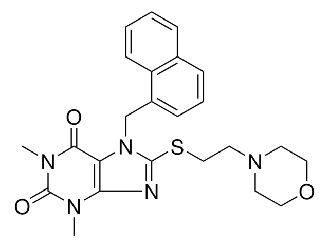 1,3-DIMETHYL-8-{[2-(4-MORPHOLINYL)ETHYL]SULFANYL}-7-(1-NAPHTHYLMETHYL)-3,7-DIHYDRO-1H-PURINE-2,6-DIONE AldrichCPR