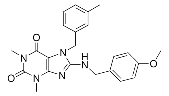 8-[(4-METHOXYBENZYL)AMINO]-1,3-DIMETHYL-7-(3-METHYLBENZYL)-3,7-DIHYDRO-1H-PURINE-2,6-DIONE AldrichCPR