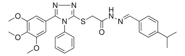 N'-[(E)-(4-ISOPROPYLPHENYL)METHYLIDENE]-2-{[4-PHENYL-5-(3,4,5-TRIMETHOXYPHENYL)-4H-1,2,4-TRIAZOL-3-YL]SULFANYL}ACETOHYDRAZIDE AldrichCPR