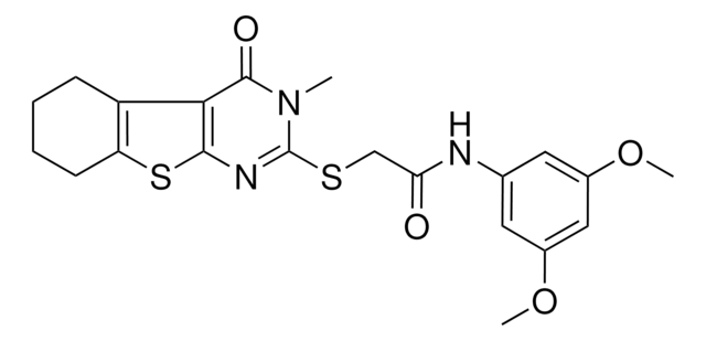 N-(3,5-DIMETHOXYPHENYL)-2-[(3-METHYL-4-OXO-3,4,5,6,7,8-HEXAHYDRO[1]BENZOTHIENO[2,3-D]PYRIMIDIN-2-YL)SULFANYL]ACETAMIDE AldrichCPR