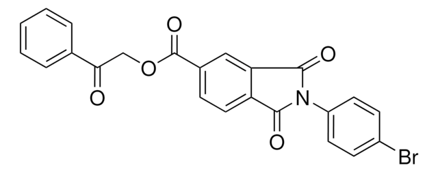 2-OXO-2-PHENYLETHYL 2-(4-BROMOPHENYL)-1,3-DIOXO-5-ISOINDOLINECARBOXYLATE AldrichCPR