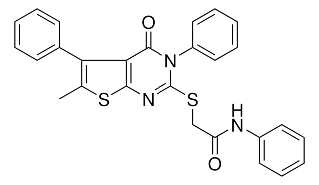 2-[(6-METHYL-4-OXO-3,5-DIPHENYL-3,4-DIHYDROTHIENO[2,3-D]PYRIMIDIN-2-YL)SULFANYL]-N-PHENYLACETAMIDE AldrichCPR