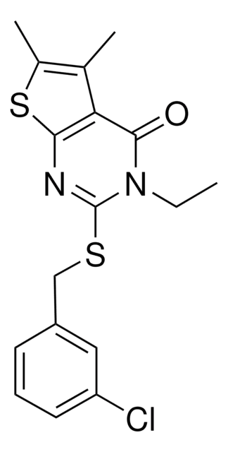 2-((3-CHLOROBENZYL)THIO)-3-ETHYL-5,6-DIMETHYLTHIENO(2,3-D)PYRIMIDIN-4(3H)-ONE AldrichCPR