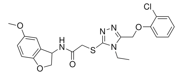 2-([5-[(2-CHLOROPHENOXY)METHYL]-4-ETHYL-4H-1,2,4-TRIAZOL-3-YL]SULFANYL)-N-(5-METHOXY-2,3-DIHYDRO-1-BENZOFURAN-3-YL)ACETAMIDE AldrichCPR