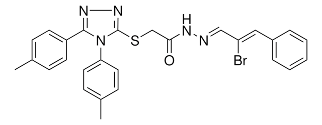 2-{[4,5-BIS(4-METHYLPHENYL)-4H-1,2,4-TRIAZOL-3-YL]SULFANYL}-N'-[(E,2Z)-2-BROMO-3-PHENYL-2-PROPENYLIDENE]ACETOHYDRAZIDE AldrichCPR