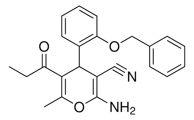 2-AMINO-4-(2-(BENZYLOXY)PHENYL)-6-METHYL-5-PROPIONYL-4H-PYRAN-3-CARBONITRILE AldrichCPR